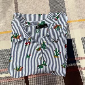Zara fitted button up